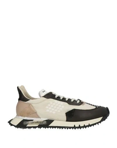 Bepositive Man Sneakers Cream Size 9 Leather, Textile Fibers In Multi
