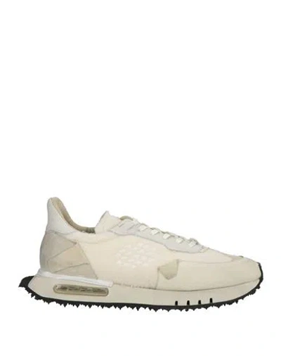 Bepositive Man Sneakers Ivory Size 11 Leather, Textile Fibers In White