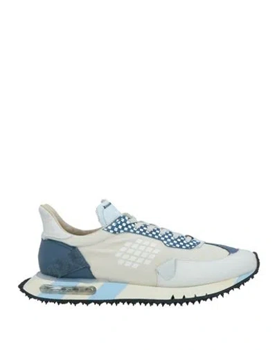 Bepositive Man Sneakers Ivory Size 12 Leather, Textile Fibers In White