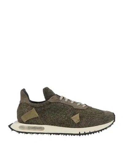Bepositive Man Sneakers Military Green Size 9 Leather