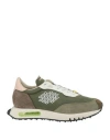 Bepositive Man Sneakers Military Green Size 8 Leather, Textile Fibers In Green