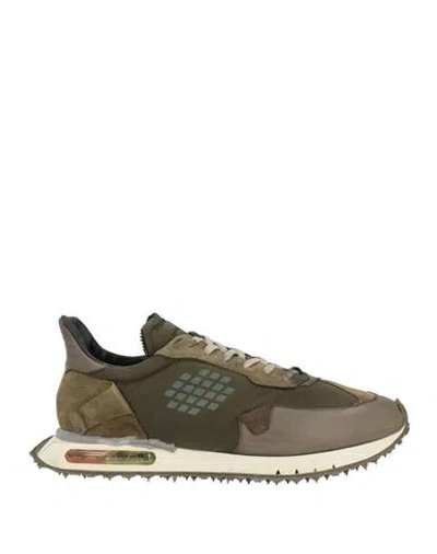Bepositive Man Sneakers Military Green Size 9 Soft Leather