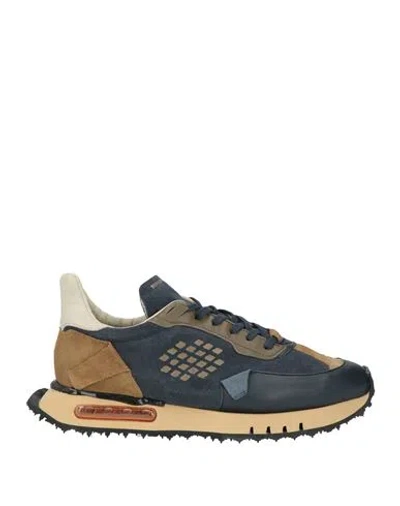 Bepositive Man Sneakers Navy Size 11 Leather In Multi