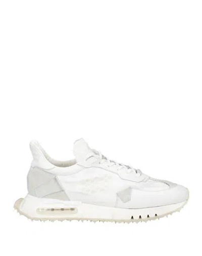 Bepositive Man Sneakers White Size 8 Leather, Textile Fibers