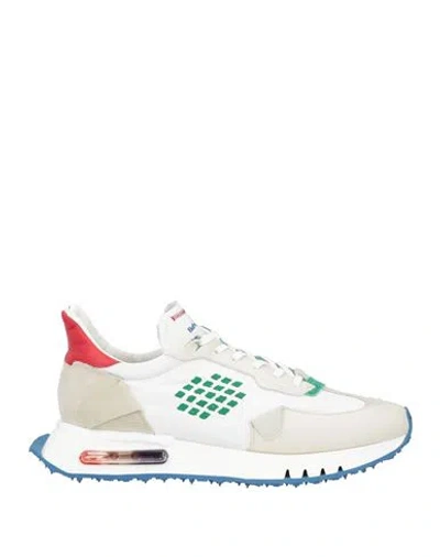 Bepositive Man Sneakers White Size 9 Leather, Textile Fibers In Multi