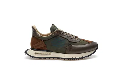 Bepositive Men's Nylon Leather Running Shoes In Brown