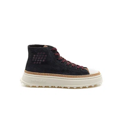 Bepositive Mid-cut Fur Sneakers For Women In Brown