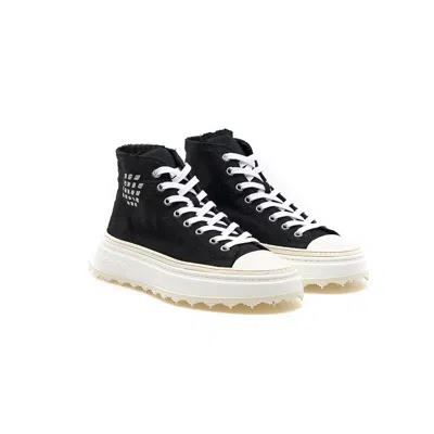 Bepositive Mid-cut Iconic Canvas Sneakers In Black