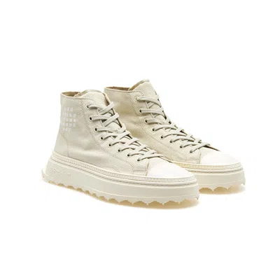 Bepositive Mid-cut Iconic Canvas Star Sneakers In White