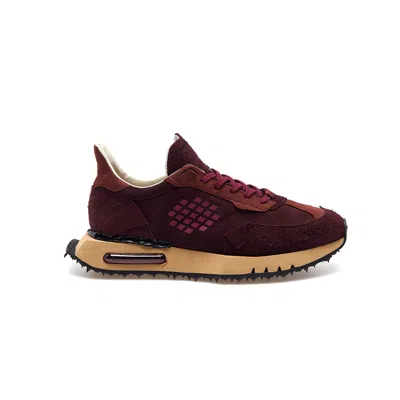 Bepositive Space Race Sneaker - Suede Mix + Nubuck In Burgundy