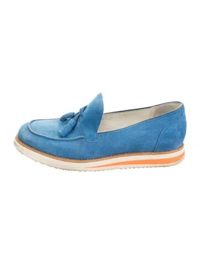 Pre-owned Bepositive Suede Loafers In Blue