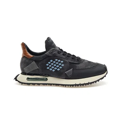 Bepositive Watercolor Race Wing Sneakers For Men In Black