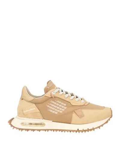 Bepositive Woman Sneakers Beige Size 9 Leather, Textile Fibers In Neutral