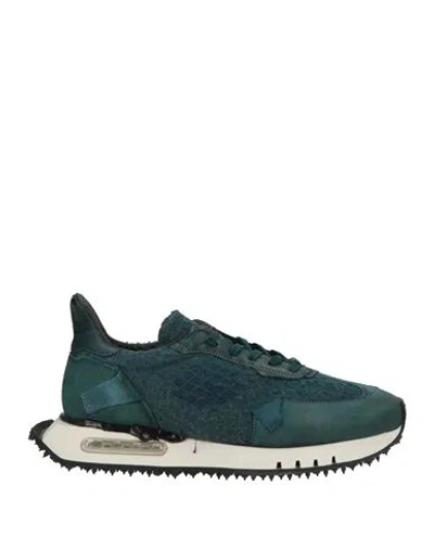 Bepositive Woman Sneakers Deep Teal Size 9 Leather, Textile Fibers In Green
