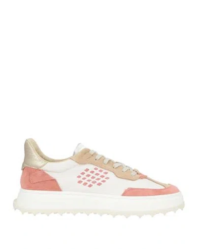 Bepositive Woman Sneakers Off White Size 8 Leather, Textile Fibers