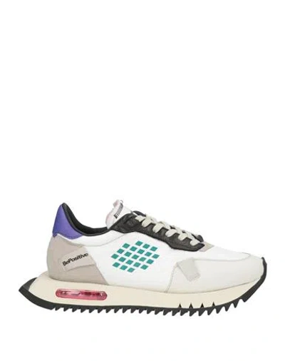 Bepositive Woman Sneakers White Size 7 Soft Leather, Textile Fibers In Multi