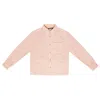 Bepositive Workwear-inspired Jacket In Distressed Canvas Fabric In Pink