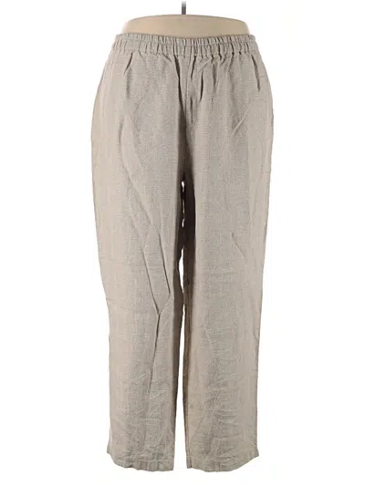 Pre-owned Beppa Linen Pants In Gray