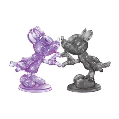 Bepuzzled 3d Crystal Disney Minnie & Mickey (black/purple): 68 Pcs Mickey Mouse Minnie Mouse Puzzle In Multi