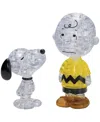 Bepuzzled 3d Crystal Peanuts Snoopy Charlie Brown Puzzle Set, 77 Pieces In Multi Color