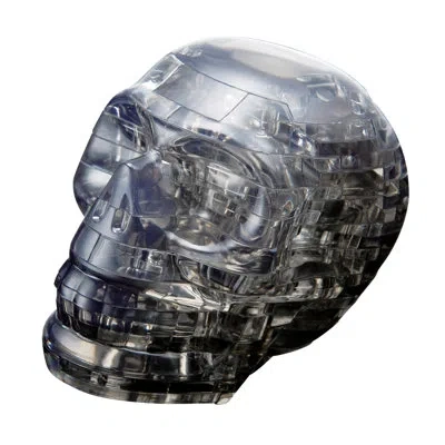 Bepuzzled 3d Crystal Puzzle Skull In Gray