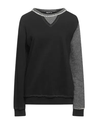 Berags Woman Sweatshirt Black Size Xl Cotton