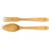 Berard Contour 12-inch Olive Wood Salad Servers, 2 Piece Set In Brown