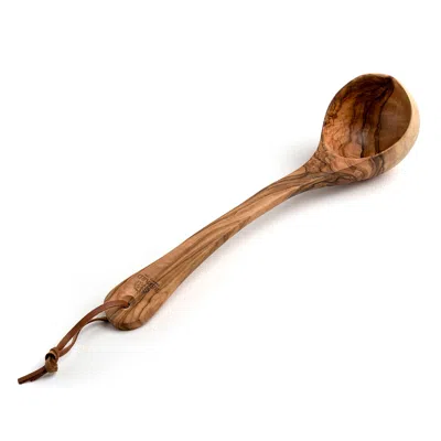 Berard Handcrafted Olive Wood 14-inch Ladle In Brown