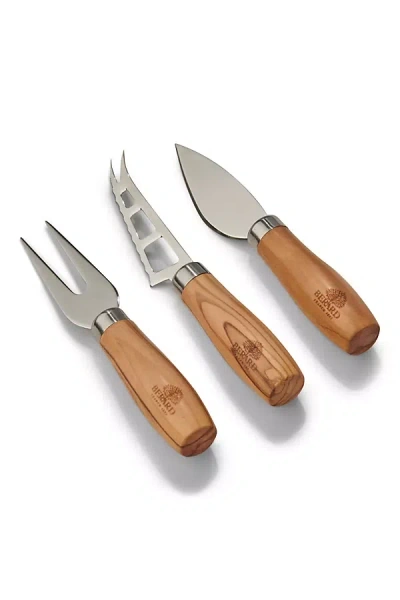 Berard Olive Wood Cheese Knife Set In Brown