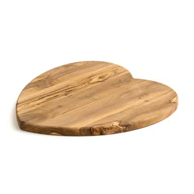Berard Olivewood Cutting Board, Heart Shape, 11 X 6.7 X 0.63" In Brown