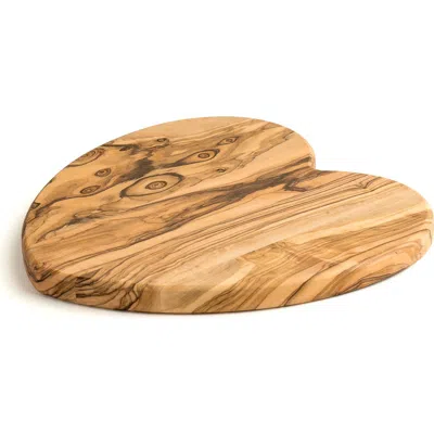 Berard Olivewood Cutting Board, Heart Shape, 8.66 X 8.27 X 0.63" In Brown