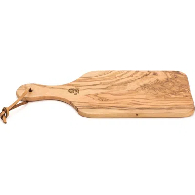 Berard Olivewood Handcrafted 8-inch Cutting Board With Handle In Brown