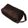 Berber Leather Leather Wash Bag In Brown