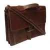 Berber Leather Men's The Casablanca Large Satchel In Dark Brown