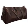 Berber Leather Men's The Rabat Overnight Bag In Dark Brown