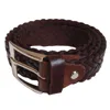 Berber Leather Women's Braided Leather Belt In Brown In Brown