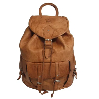 Berber Leather Women's Neutrals / Brown The Larache Large Rucksack In Tan
