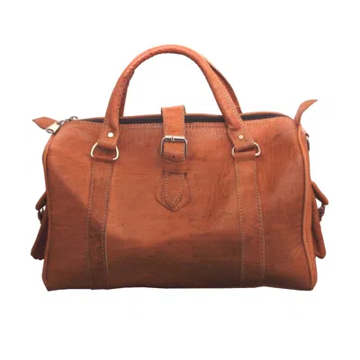 Berber Leather Women's Neutrals / Brown The Rabat Bowling Bag In Tan