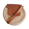 Berber Leather Women's Neutrals / Brown The Safi Rattan Round Bag - Tight Weave In Brown