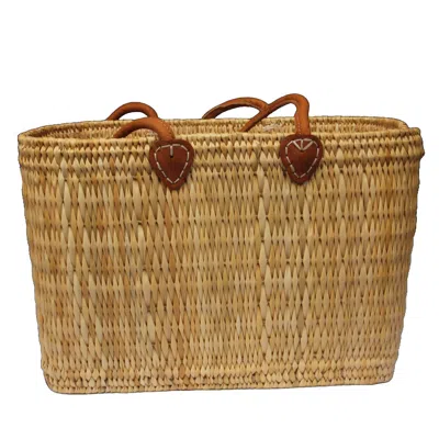 Berber Leather Women's Neutrals The Safi Large Basket Tote In Black