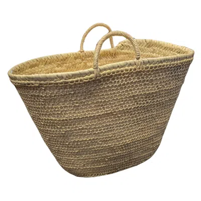 Berber Leather Women's Neutrals The Safi Large Straw & Rattan Beach Tote