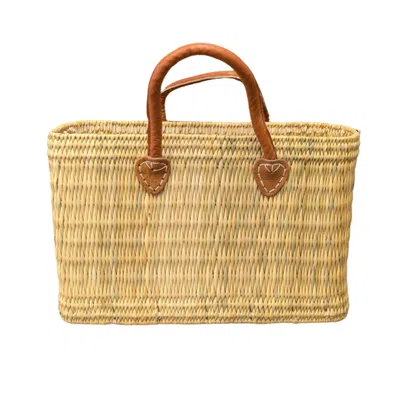 Berber Leather Women's Neutrals The Safi Medium Basket Tote Bag In Black