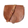 Berber Leather Women's Neutrals The Temara Large Saddle Bag In Tan