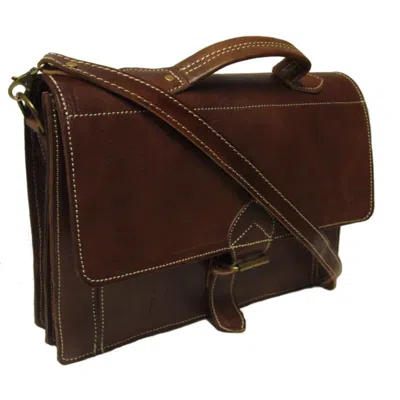 Berber Leather Women's The Casablanca Medium Satchel In Dark Brown