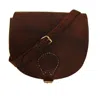 Berber Leather Women's The Temara Large Saddle Bag In Dark Brown