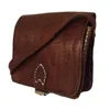 Berber Leather Women's The Temara Square Saddle Bag In Dark Brown