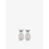 Be@rbrick X Dix Sitting Bear Resin Earrings In Purpleclearchrome