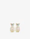 Be@rbrick X Dix Sitting Bear Resin Earrings In Yellowclearchrome