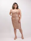 Bereal Katy Sequin Dress In Beige