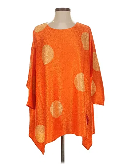 Pre-owned Berek 3/4 Sleeve Blouse In Orange